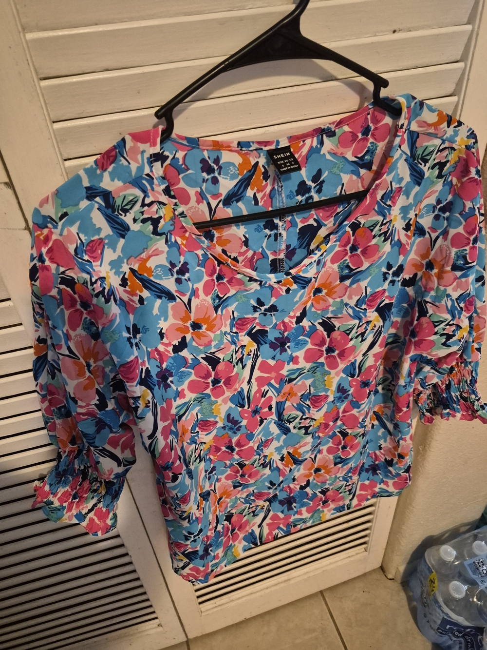 SHEIN Multicolor Floral Scoop Neck Blouse